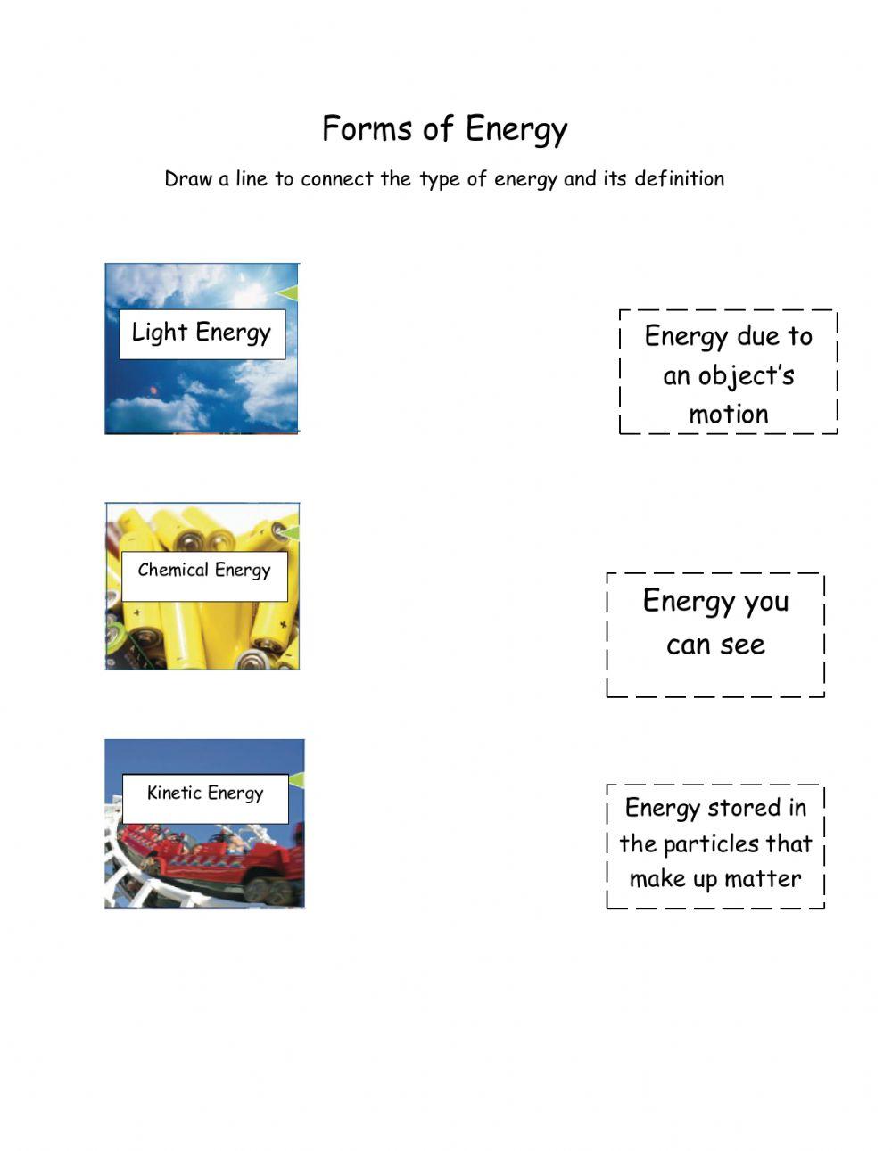 Free forms of energy worksheet 3rd grade, Download Free forms of energy
