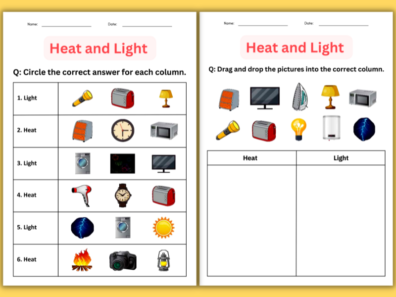 forms of energy worksheet 3rd grade