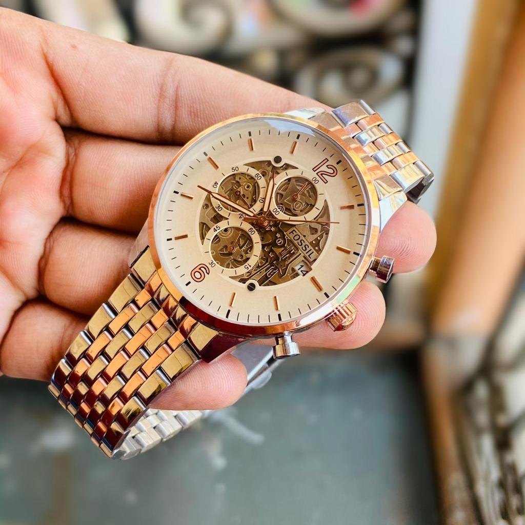 Gold Fossil Mens Wrist Watch, Size: Free Size at Rs 1900/piece in ...