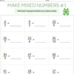 4th Grade Fractions Worksheets &  Free Printables 