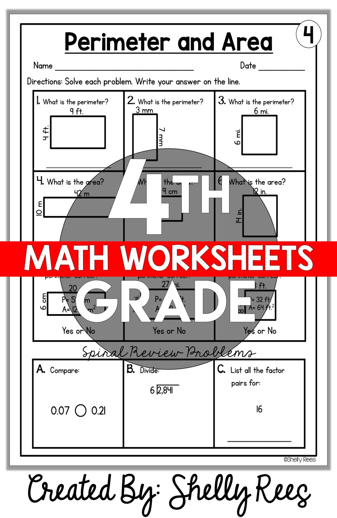 4th Grade Math Worksheets Free and Printable Appletastic Learning