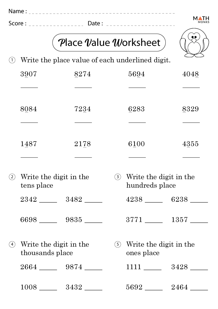 4th Grade Place Value Worksheets with Answer Key Worksheets Library