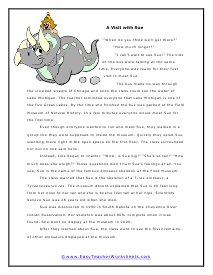 Reading Comprehension Worksheets 4th Grade
