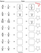 Fourth Grade Fractions Math Worksheets - Twisty Noodle