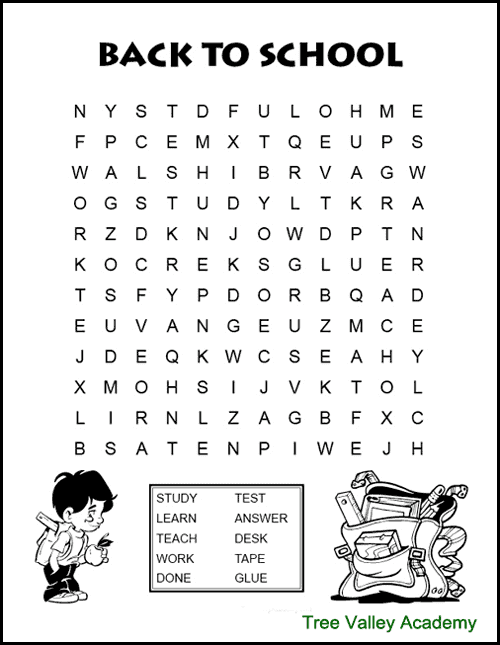 4th Grade Spelling Activities &  Worksheets - Tree Valley Academy