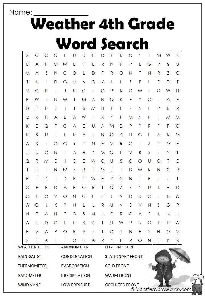fourth grade word search