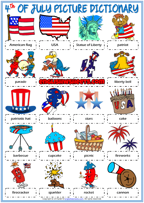 fourth of july worksheet