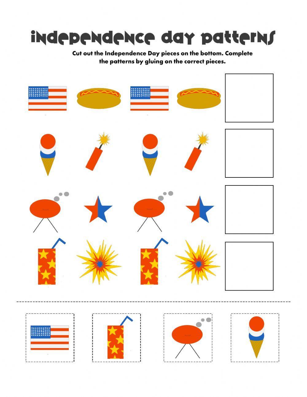 Patriotic and 4th of July Worksheets and Printables Mamas