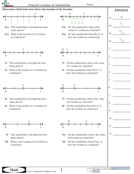 Fraction Worksheets | Free - CommonCoreSheets
