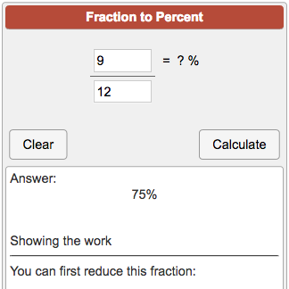 Fraction to Percent Calculator