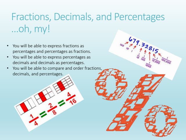 fraction decimal and percent calculator