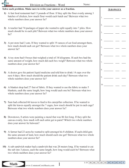 5.nf.3 Worksheets | Free - CommonCoreSheets