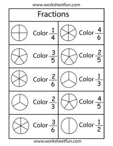 fraction worksheets | our homework help