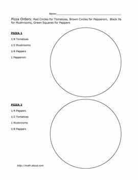 Teach Math With Pizza Fraction Worksheets