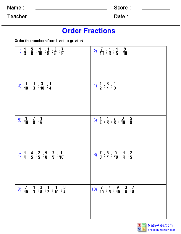 fraction of a fraction worksheet