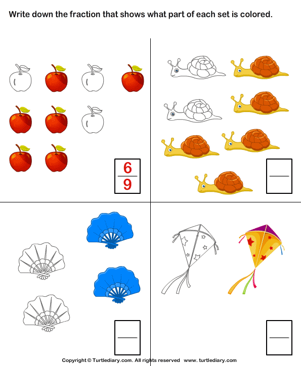 fraction of a group worksheet