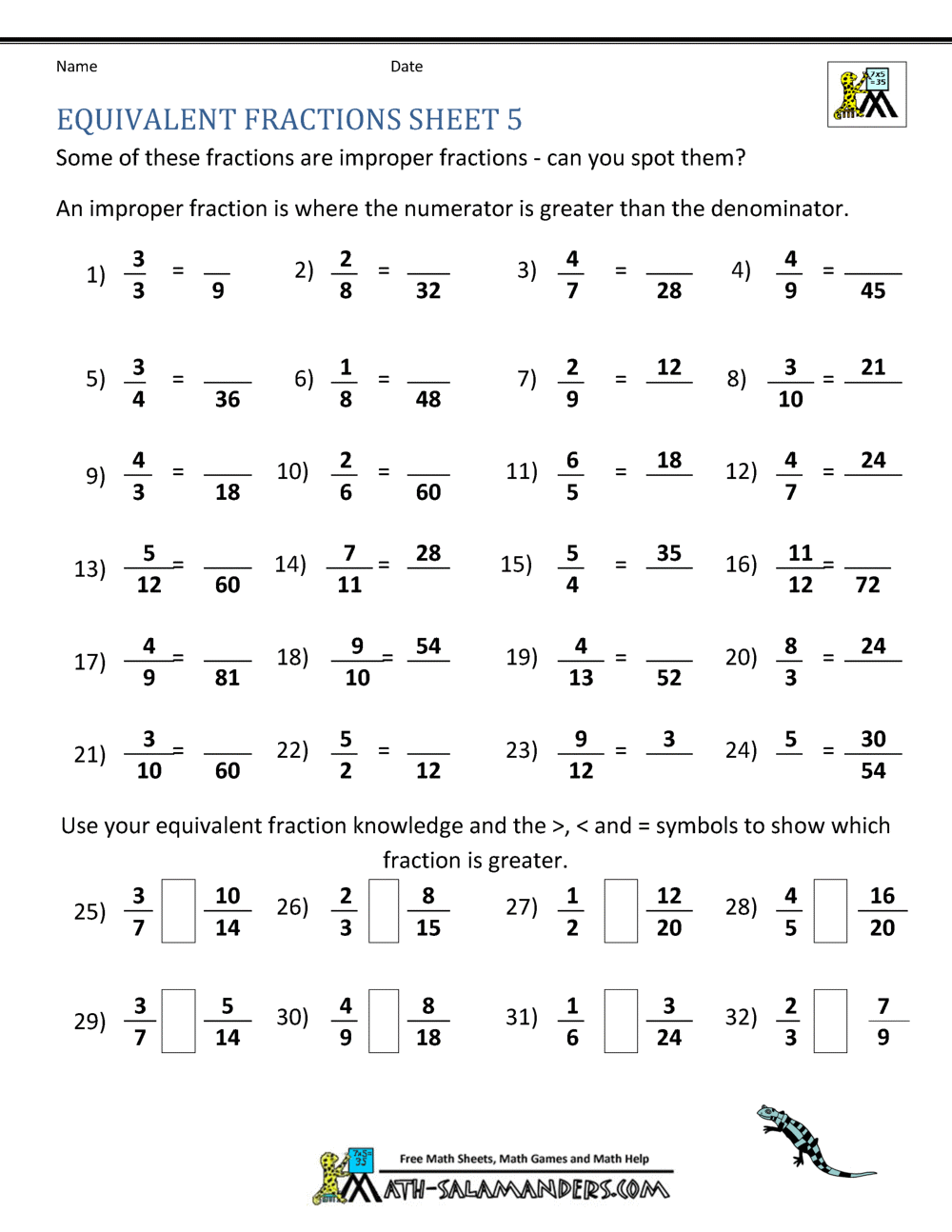 fraction problems with answers worksheet