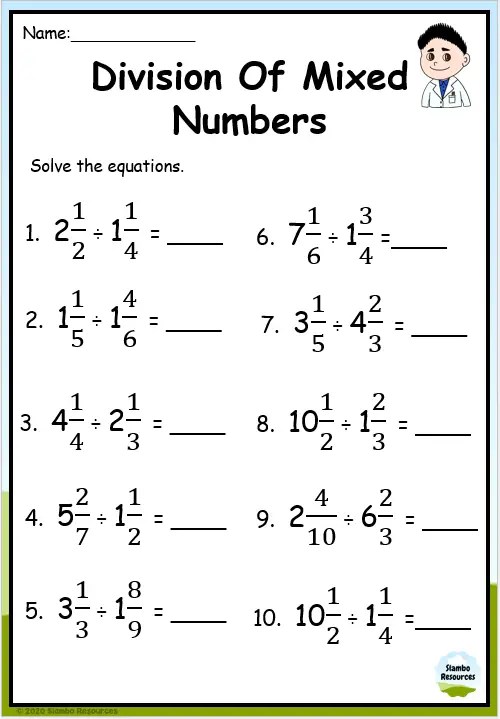 Grade 6 Equivalent Fractions Worksheets | Math Worksheets