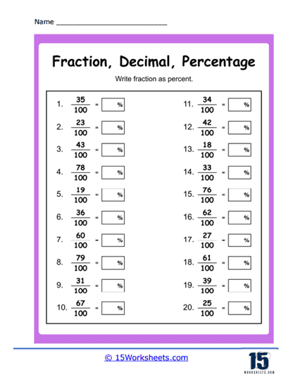 Converting Fractions Worksheets - 15 Worksheets Library