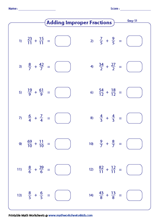 Fraction Worksheets