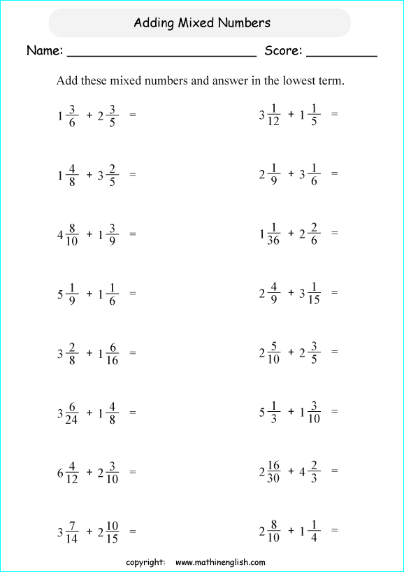 Printable primary math worksheet for math grades 1 to 6 based on ...