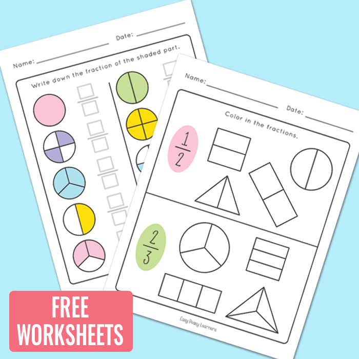 Fractions Worksheets for Grade 1 - Easy Peasy Learners