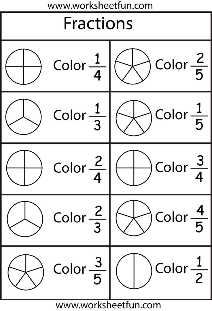 fraction worksheet for 2nd graders