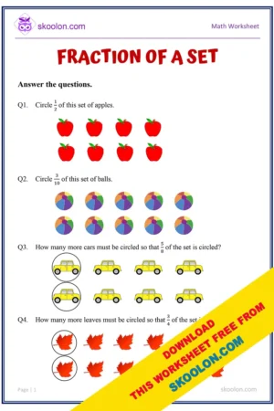 fraction worksheet for 5th grade