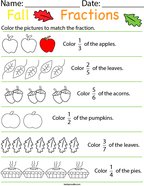 First Grade Fractions Math Worksheets - Twisty Noodle
