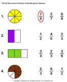 1st Grade Fractions Worksheets | Turtle Diary