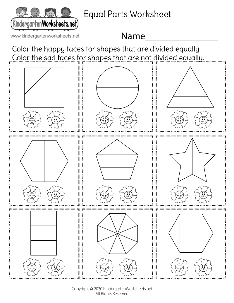 Equal Parts Worksheet - Free Printable, Digital, &  PDF