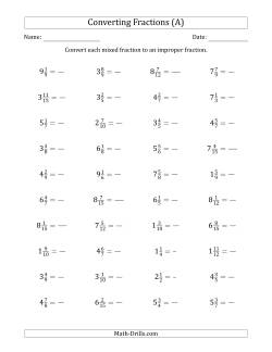 Fractions Worksheets