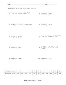 Fractional Exponents Lesson Plans &  Worksheets | Lesson Planet