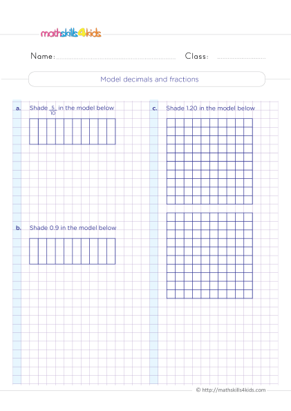 Grade 4 decimals worksheets with answers: Free &  printable