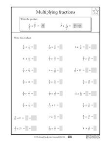 Multiplying Fractions Worksheet for 4th - 6th Grade | Lesson Planet