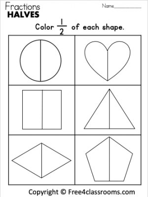 fractions free worksheet