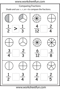 fractions greater than 1 3rd grade worksheet