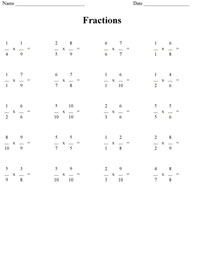 Reducing Fractions Math Worksheet - Free Lesson Plans by k6edu.com