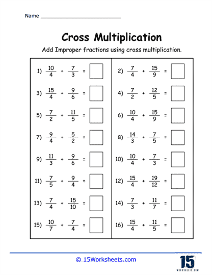 Cross Multiplication Worksheets - 15 Worksheets Library