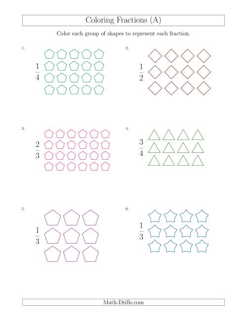 fractions of a group worksheet