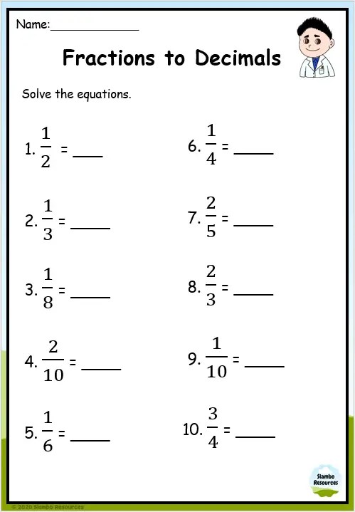Grade 5 Fraction Worksheets | Free Printables | Math Worksheets