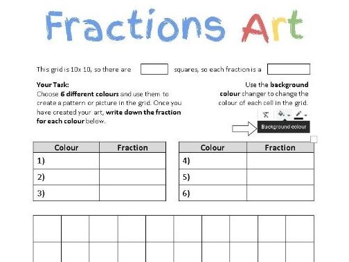 Fractions Art [Designed for Online]  