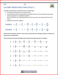 Buy Improper Fractions To Mixed Numbers Printable Worksheet, 52% OFF