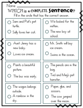 fragment and run on sentence worksheet