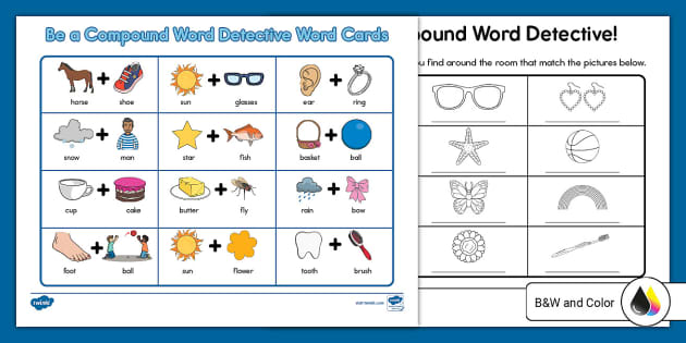 free 2nd grade compound words worksheet