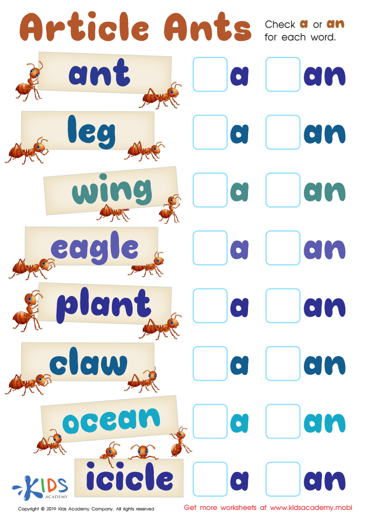 Free Vocabulary Enrichment Grammar Worksheets for Ages 3-9