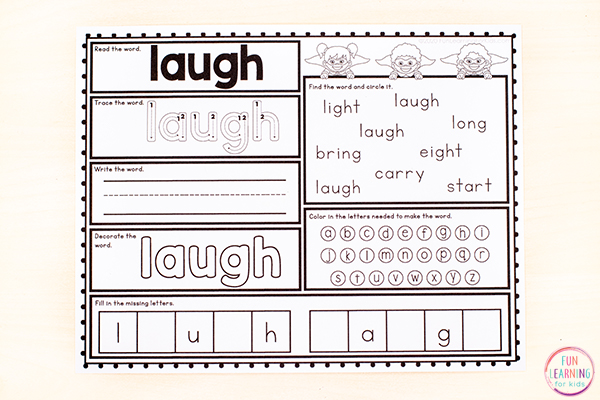 Free Printable Third Grade Sight Word Worksheets