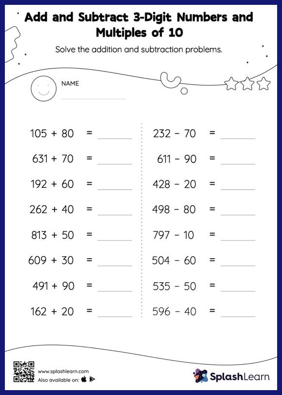 Subtraction Worksheets for 3rd Graders Online - SplashLearn