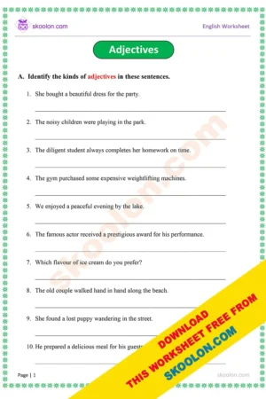 free 5th grade grammar worksheet