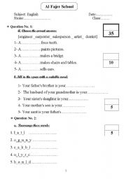 free 6th grade english worksheet
